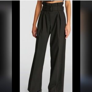 All Saints Trouser High-Waisted Black Wide-Leg Pants Size 6